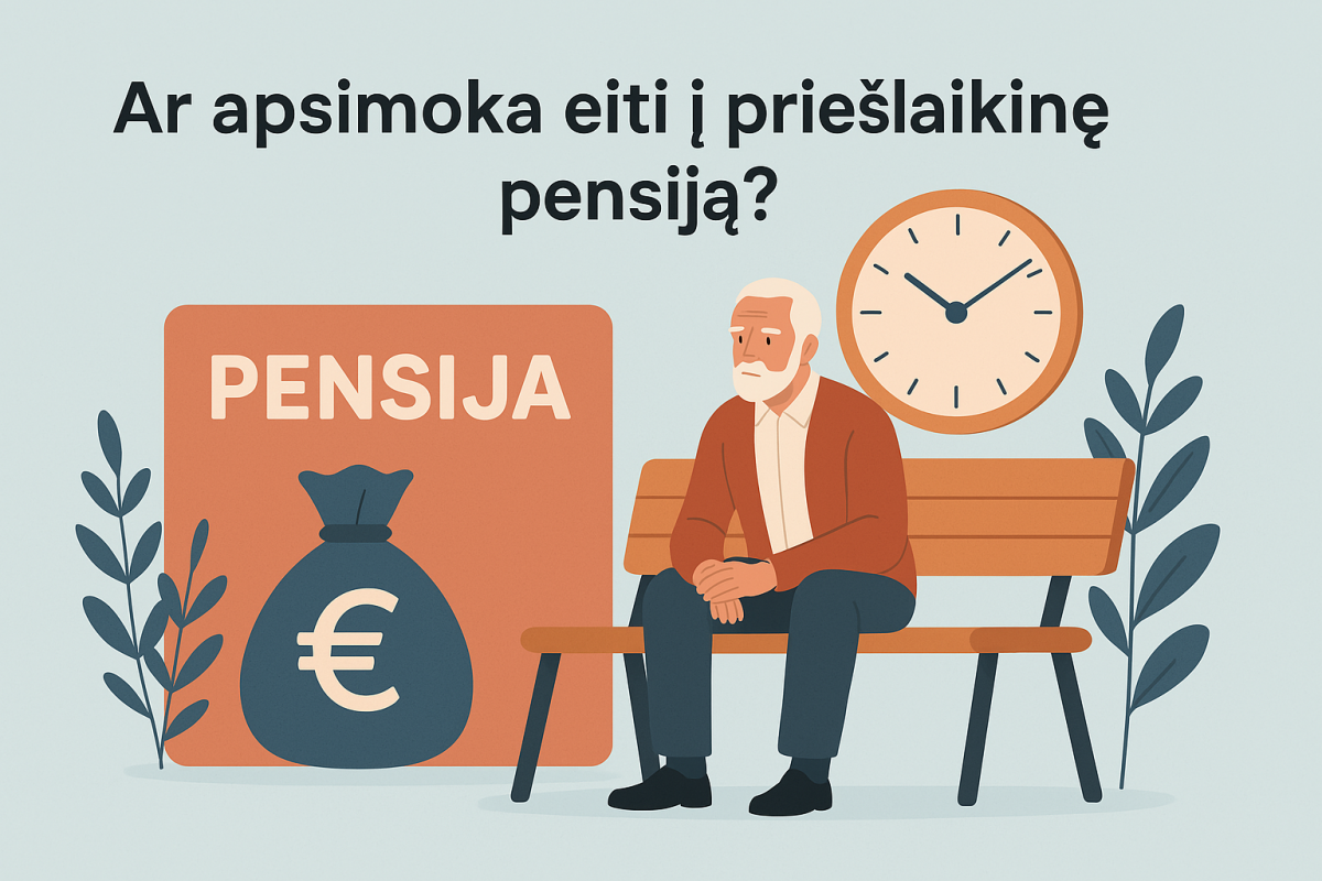 Ar apsimoka eiti į priešlaikinę pensiją?