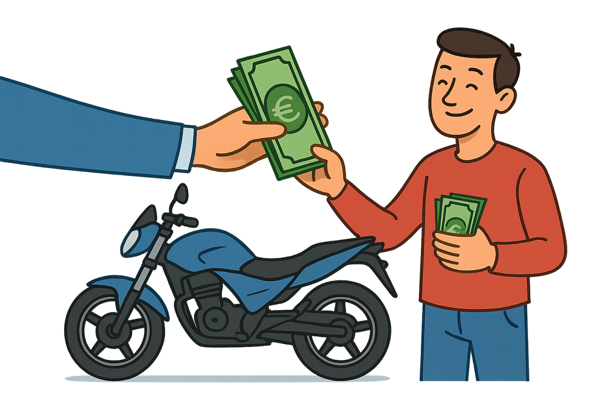 Paskola motociklui